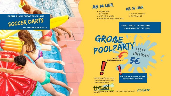 Große Poolparty